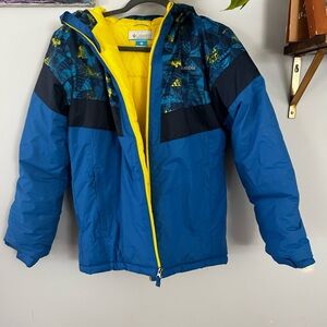 Columbia Kids Puffer Jacket in Blue and Yellow
